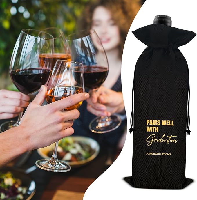 Graduation Wine Bag Graduation Gifts for Him Her High School Graduates College Grad Pairs Well With Graduation Wine Gift Bag