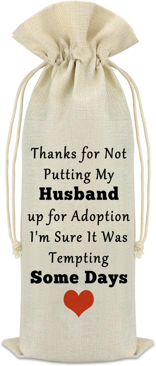 Mother in Law Gift Wine Bags Bonus Mom Gift Funny Mother in Law Gifts from Daughter in Law Mother in Law Birthday Gifts Thank You Gift for Mother in Law Christmas Mothers Day Gifts Wine Bottle Bag