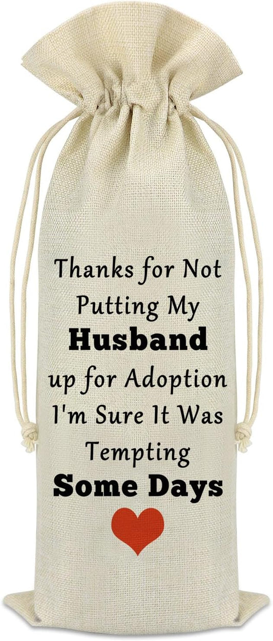 Mother in Law Gift Wine Bags Bonus Mom Gift Funny Mother in Law Gifts from Daughter in Law Mother in Law Birthday Gifts Thank You Gift for Mother in Law Christmas Mothers Day Gifts Wine Bottle Bag