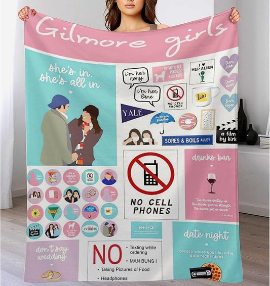 Gilmore Girls Blanket Gifts 50x40 Inch Sofa Throw Blanket Soft and Skin Friendly Living Room nap Blanket (A-001)