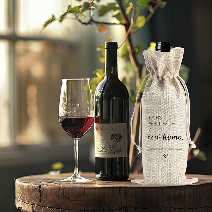 House Warming Gifts New Home New Home Gift Ideas Pairs Well With a New Home Wine Bag Housewarming Gifts New Home Wine Bag Realtor Gift to Clients First New Home Gifts New Home Owner Gifts