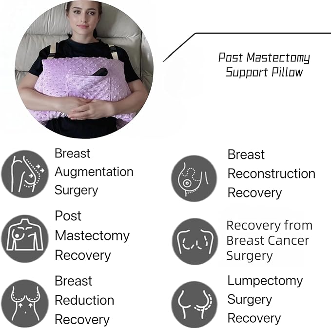 Mastectomy Pillow-Post Surgery Pillow, Breast Pillow, Heart Surgery, Breast Augmentation and Breast Reduction Recovery Supplies, Breast Cancer Pillow.