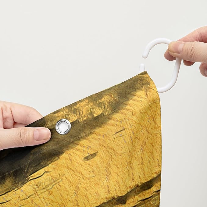 AILONEN Eiffel Tower Shower Curtain,Afterglow Tower Bathroom Fabric Shower Curtain for Boys Kids Teens, 72" W*96" H Vintage Orange & Black Style Paris Tower Bathroom Decor