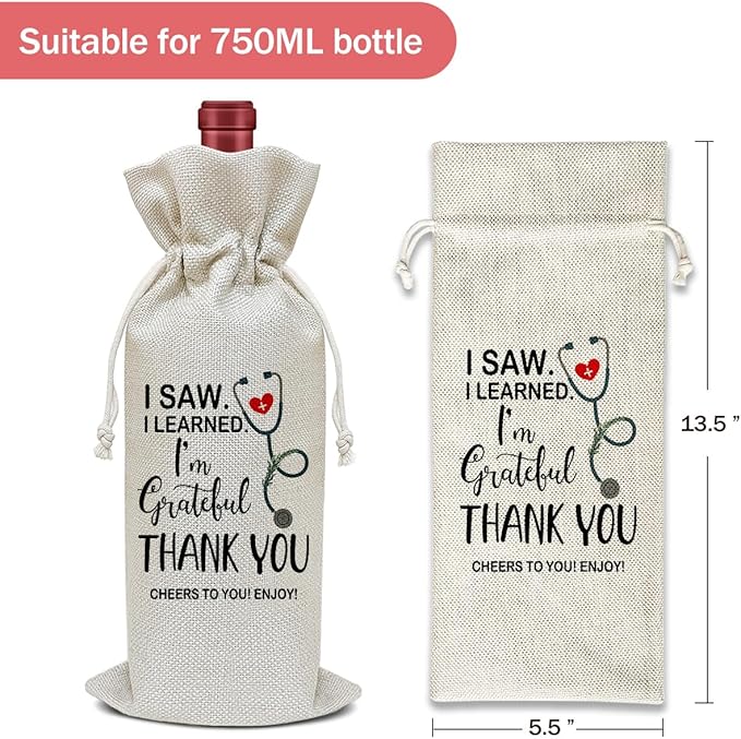 Retirement Wine Bag, Farewell Gifts Retirement Gifts for Women Men Coworkers Colleagues Grandpa Grandma, Party Favor Wine Champagne Gift Bag With Drawstring -16