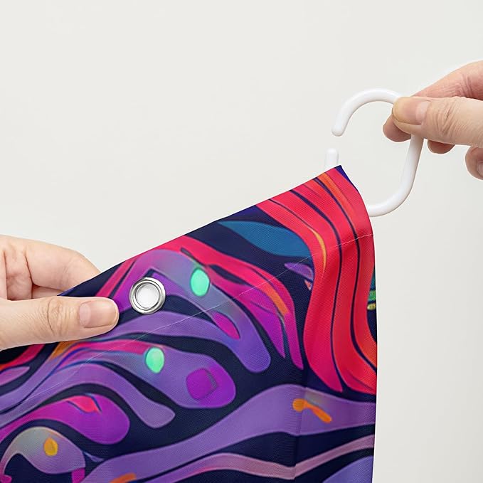 AILONEN Magic Mushroom Shower Curtain for Kids Boys Girls,Mushrooms and Starry Night Waterproof Fabric Shower Curtain for Bathroom,Dreamy Natural Plants Shower Curtain Set with Hooks,72" W*96" H