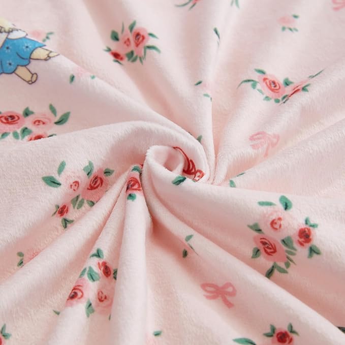 Baby Blanket for Boys Girls Super Soft Blanket,Fluffy Cool Lightweight Baby Receiving Blankets,Double Layer with Dotted Backing for Toddler Nursery (Pink, flower30*40in)