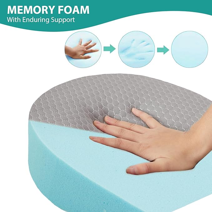 Pregnancy Wedge Pillows for Side Sleeping, Memory Foam Pregnancy Pillow, Belly Pillow Pregnancy for Sleeping, Maternity Pillow for Pregnant Women, Pregnancy Belly Support Grey 14.5*13.5*4 Inch