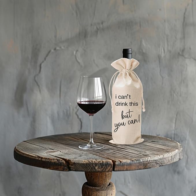 comfit Wedding Wine Bag Engagement Gifts for New Couples,Bridal Shower Wine Gift Bag,Mr and Mrs Marriage Wedding Gifts,Wine Champagne Gift Bag With Drawstring, Getting Engaged