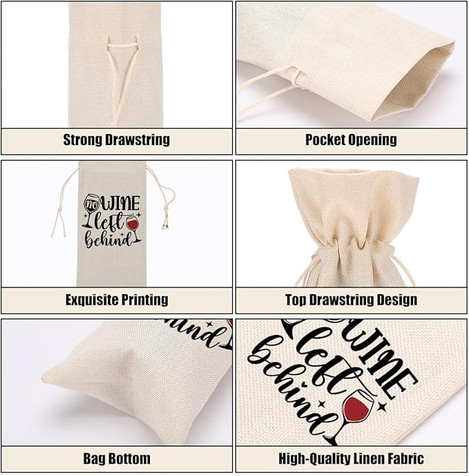 Funny Wine Quotes Wine Bag Wine Tasting Party Supplies for Wine Lovers Women Men Bride Groom Father Christmas Birthday Wedding Bachelorrette Party Wine Bags