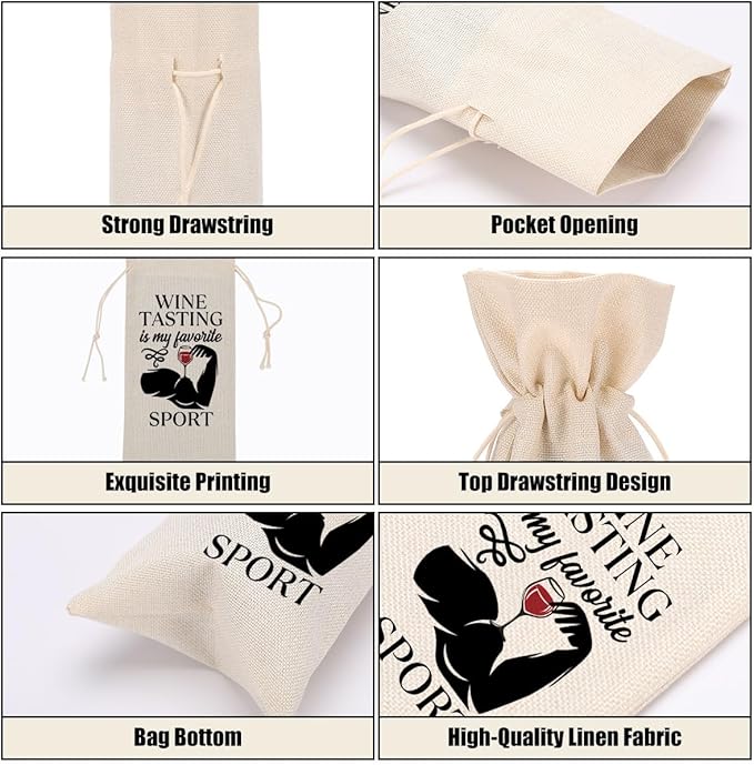 Funny Wine Quotes Wine Bag Wine Tasting Party Supplies for Wine Lovers Women Men Mommy Groom Friend Christmas Birthday Wedding Bachelorrette Party Wine Bags