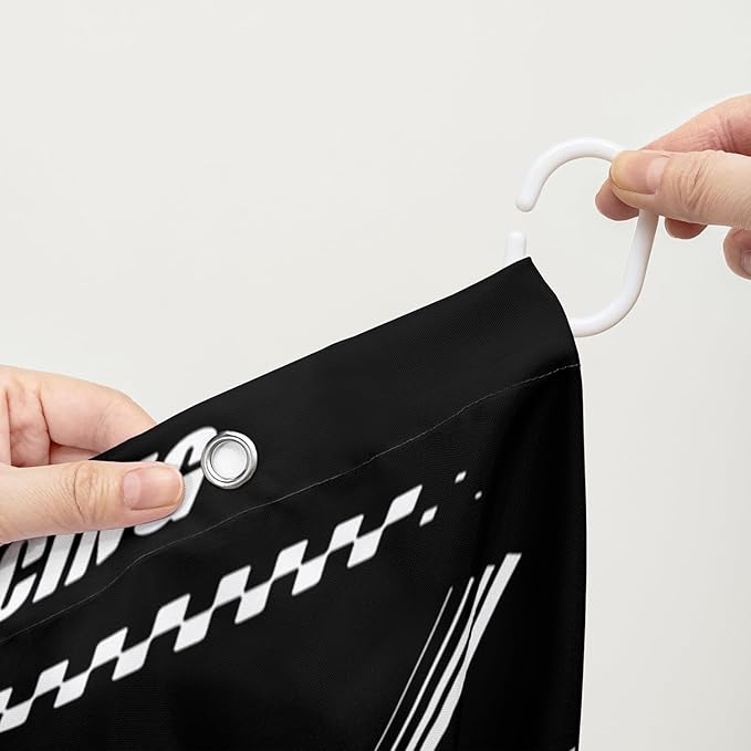 AILONEN Boys Racing Car Shower Curtain,Extreme Sports Car Bath Curtain for Kids Teen,Cool Speed Car Racer Waterproof Black Curtain for Bathroom Decor, 72" W x 72" H