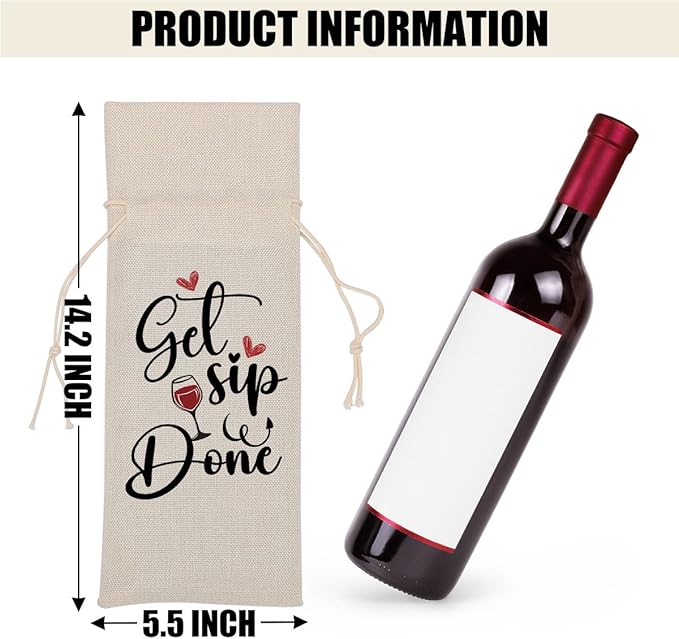 Funny Wine Quotes Wine Bag Wine Tasting Party Supplies for Wine Lovers Women Men Bride Groom Friend Granny Christmas Birthday Wedding Bachelorrette Party Wine Bags