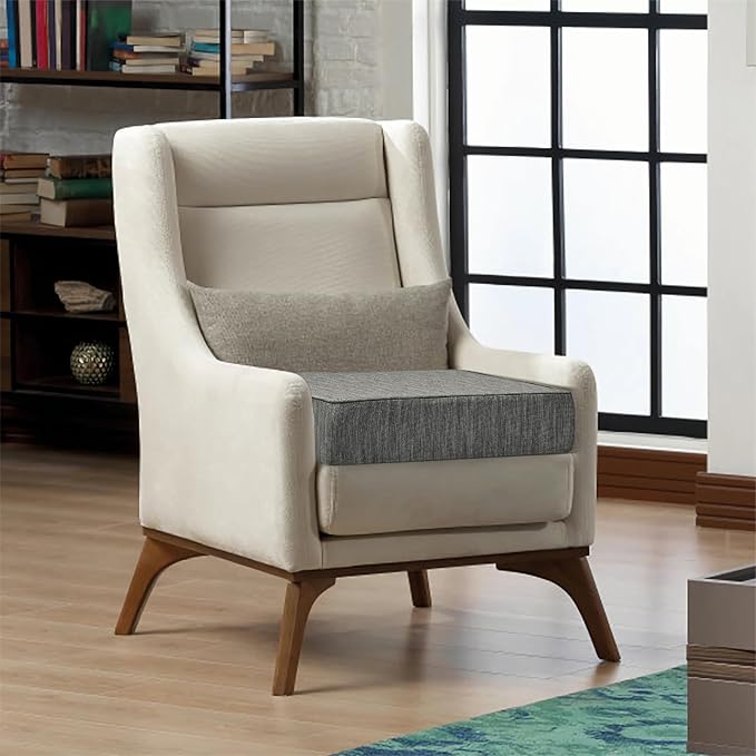 baibu Extra Large 20"x20"x5" Dual-Layer Memory Foam Chair Seat Cushion for Recliner, Couch, Armchair with Textured Washable Cover, Non-Slip Base for Tailbone Pain & Pressure Relief, Grey