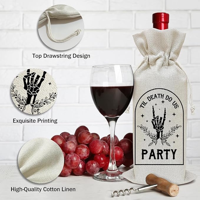 Engagement Wine Bag, Engagement Gift for Couples Friends Bestie Sister Coworkers, Bridal Shower Wine Gift Bag, Party Favor Wine Champagne Gift Bag With Drawstring -22