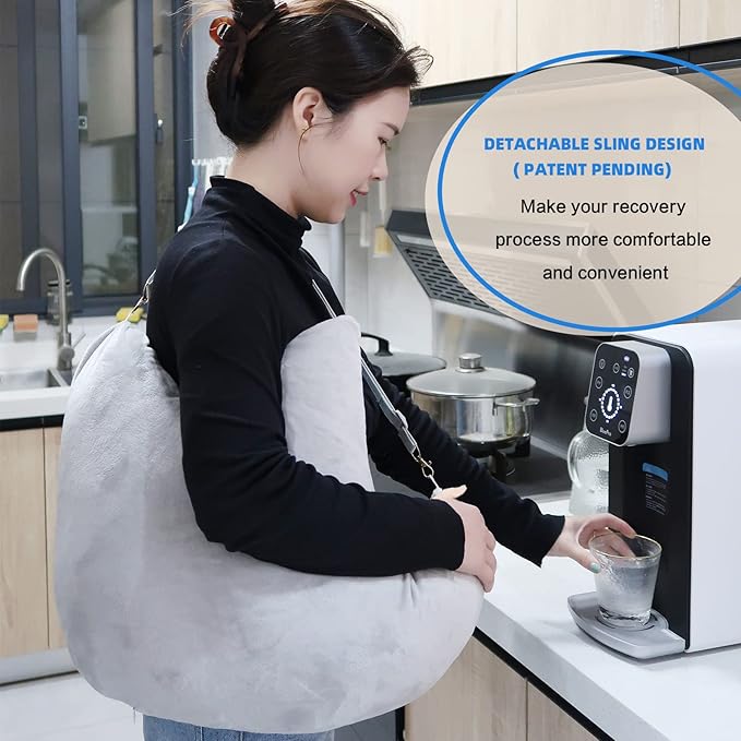 Shoulder Surgery Pillow, Ergonomic Rotator Cuff Pillow, Comfortable Post Shoulder Surgery Pillow, Adjustable Structure Provide Support, Shoulder Pain Relief, Firm and Removable(Grey)