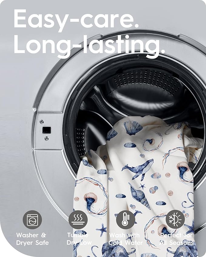 Graco Pack and Play Sheets Fitted, TotBasic Ultra Soft Mini Crib Sheets Boy, Neutral Pack N Play Mattress Sheets Hypoallergenic and Soothing, Premium Jersey Playrad Sheets, Safari Sea Animals, 2 Pack