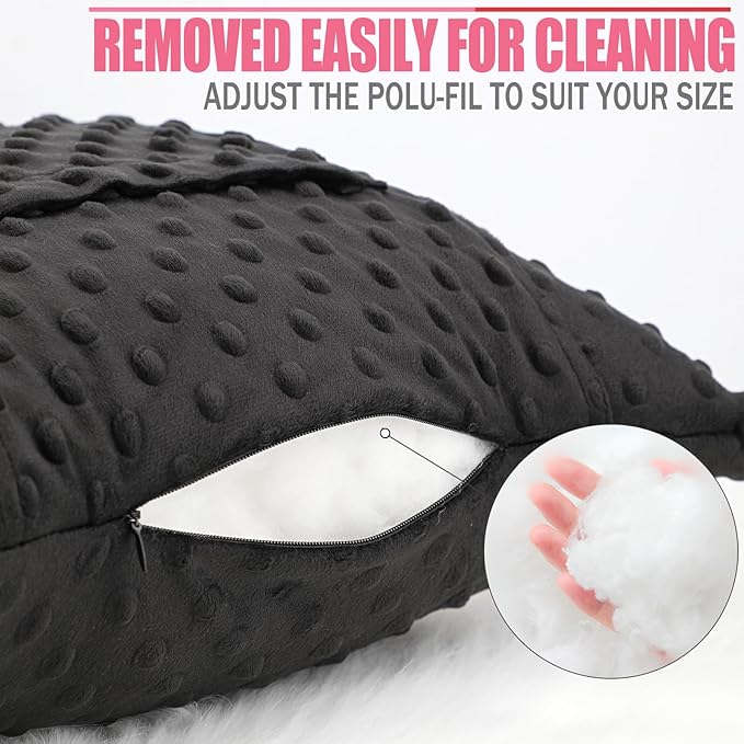 Star Hysterectomy Abdominal Pillows with 2 Pockets, Stomach Pillow after Surgery C-Section Tummy Tuck Support Gifts with Hands Placement Pouch Endometriosis Comfort Recovery Women Men Black