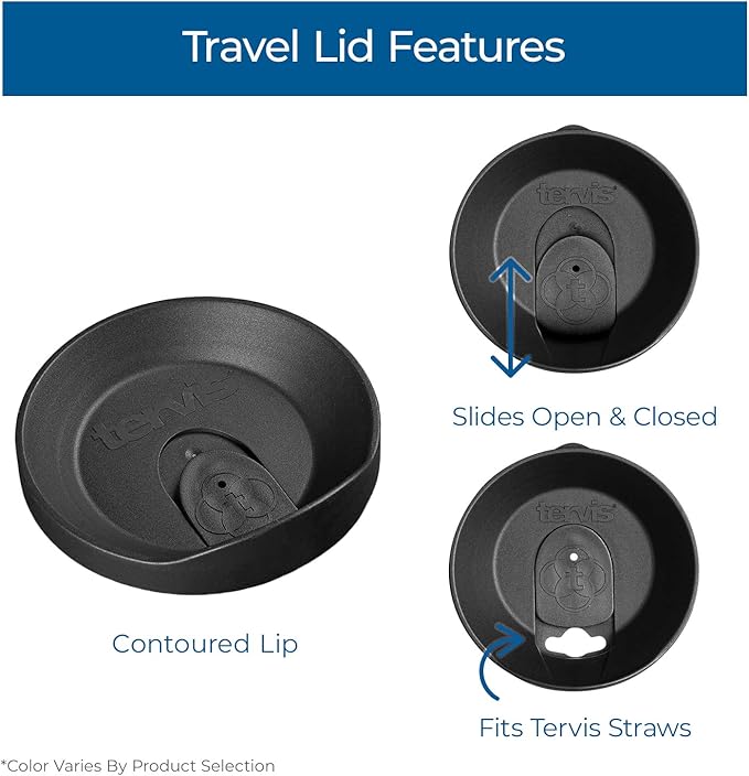 Tervis Travel Lid Made in USA Double Walled Insulated Tumbler Travel Cup Keeps Drinks Cold & Hot, Fits 10oz Tumblers, Clear