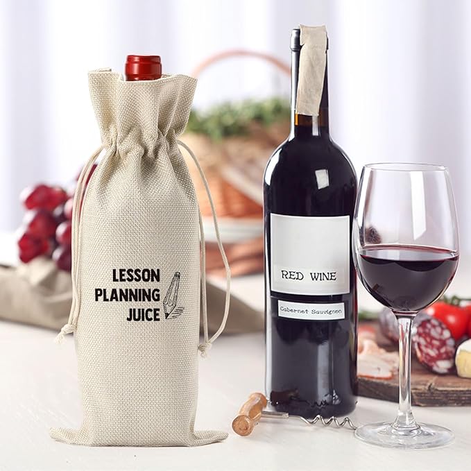 XFW Teacher Wine Bag Teacher Appreciation Gifts for Women Men Farewell Gifts for Coworker Teachers Thank You Gifts from Student Teacher Retirement Gifts Gifts from Student