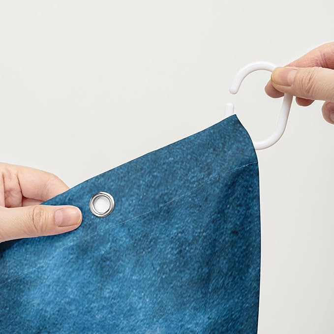 AILONEN 3D Whale Shower Curtain,Cute Whale Jumping Shower Curtain for Bathroom,3D Blue Ocean Animal Waterproof Fabric Shower Curtain Set with Hooks,36" W*72" H