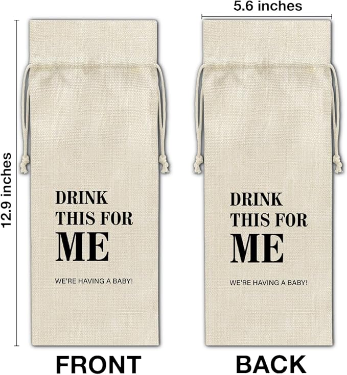Pregnancy Announcement Wine Bag, Pregnant Reveal Wine Gift Bag, Baby Announcements Gifts for Grandparents Aunt Uncle Friends