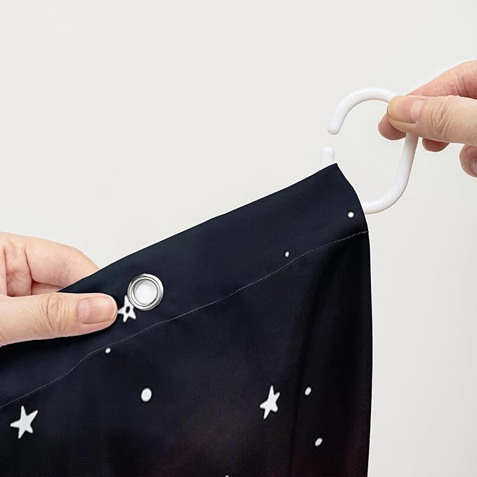 AILONEN Red Truck Shower Curtains,Galaxy Monster Truck Bath Curtains,Monster Jam Polyester Waterproof for Bathroom,72" W*84" H with 12 Plastic Hooks,Red