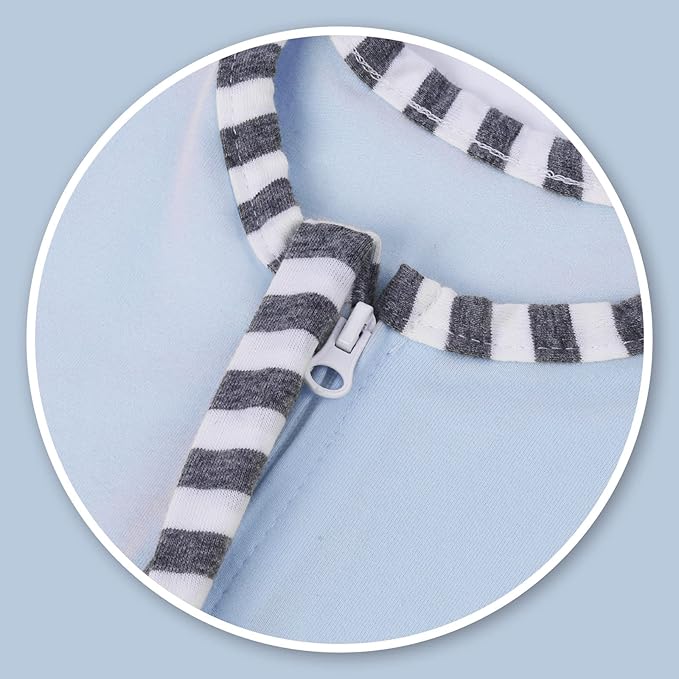 Baby Blanket Sack with Arms Free Design,Transition to Arms Free Wearable for Newborn Girl and Boy, Small 0-3Months, Blue