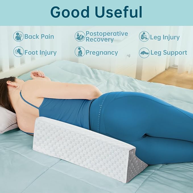 Wedge Pillow for Sleeping, Side Sleeper Body Back Positioners for Back Pain, Preventing Bedsores, After Surgery, Pregnancy Support, Ankle Support, Bed Wedge Pillow for Side Sleepers