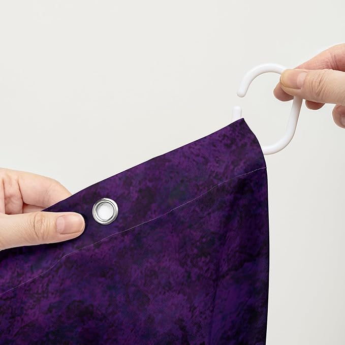 AILONEN Beautiful Butterfly Shower Curtain Bathroom 72" W*78" H Purple Butterfly Curtain Cloth Fabric Bathroom for Girls Kids,Marble Theme Shower Curtain Set