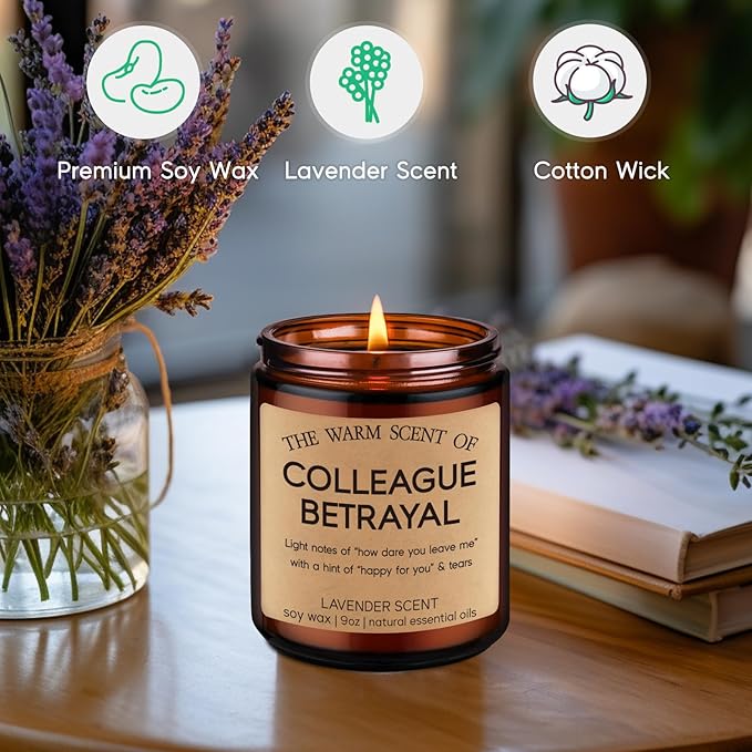 GSPY Wine Bag & Candle Set - Farewell Gifts for Coworkers, Moving Away Gifts for Friends, Coworker Leaving Gifts for Women, Men - Funny Goodbye, Retirement, Going Away Gifts for Boss, Coworker