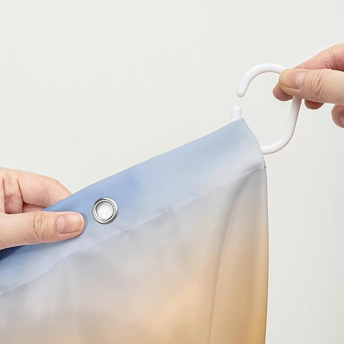 AILONEN Watercolor Cactus Shower Curtain,Orange Succulent Flower Waterproof Shower Curtains Set for Boys Kids Teens, 60" W*72" H Sunset Mountains Cactus Forest Shower Curtain