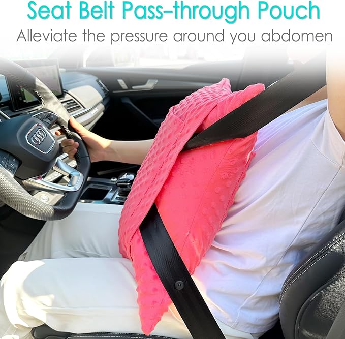 Star Hysterectomy Pillow Abdominal Recovery Pillows for C-Section Tummy Tuck Lumpectomy Myomectomy Belly Surgery Must Haves Shock Absorbing Cough Cushion Patients Gifts Minky Dot Red