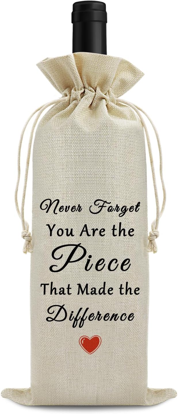 Retirement Gifts for Women Men Wine Bag Coworker Retired Gift Coworker Leaving Gifts Wine Gift Bag Farewell Gifts for Colleague Drawstring Wine Wrapping Bag Funny Retirement Gift for Grandma Mom