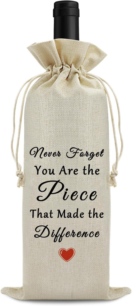 Retirement Gifts for Women Men Wine Bag Coworker Retired Gift Coworker Leaving Gifts Wine Gift Bag Farewell Gifts for Colleague Drawstring Wine Wrapping Bag Funny Retirement Gift for Grandma Mom