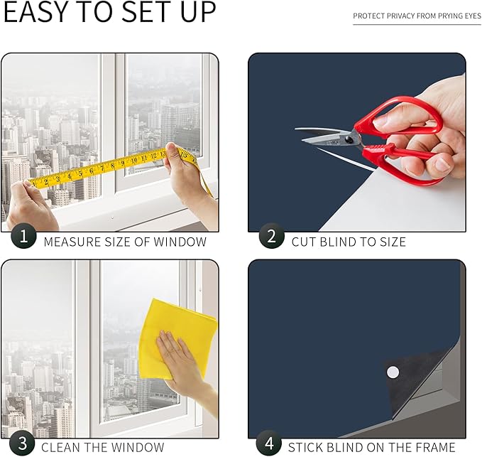 Portable Blackout Shades 100% Blackout Curtains for Bedroom Small Window Curtains No Light Kitchen Windows Insulated for Nursery for Baby Travel Curtain,Navy Blue,56" W x 80" L,1 Panel