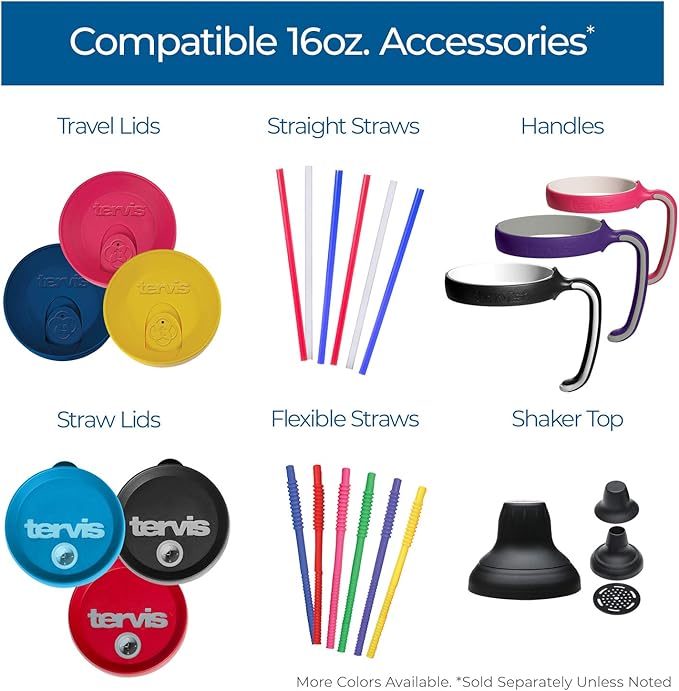 Tervis Travel Lid Made in USA Double Walled Insulated Tumbler Travel Cup Keeps Drinks Cold & Hot, Fits 16oz Tumblers, Royal Purple