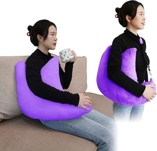 Shoulder Surgery Pillow, Ergonomic Rotator Cuff Pillow, Comfortable Post Shoulder Surgery Pillow, Adjustable Structure Provide Support, Shoulder Pain Relief, Firm and Removable(Purple)