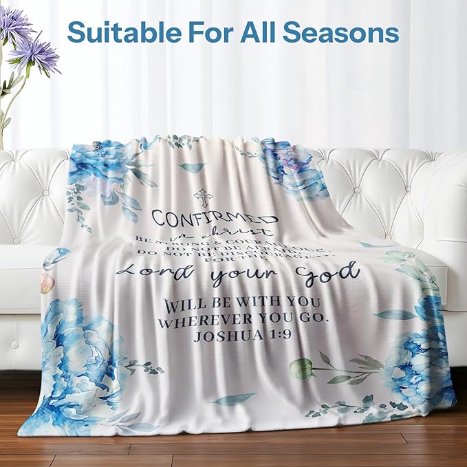 Confirmation Gifts for Teen Girls, Confirmation Gifts for Girls, Confirmation Gifts for Teenage Girl, Confirmation Gifts for Catholic, Confirmation Decorations Throw Blanket 60x80 in