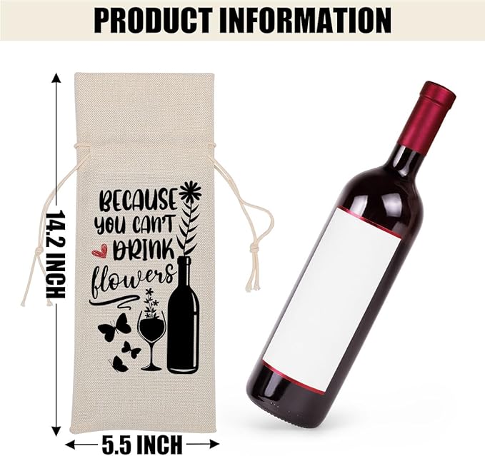 Funny Wine Quotes Wine Bag Wine Tasting Party Supplies for Wine Lovers Women Men Mum Groom Friend Christmas Birthday Wedding Bachelorrette Party Wine Bags