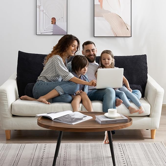 HIGOGOGO Wedge Headboard Pillow, Bed Rest Reading Pillow, Backrest Positioning Support Bolster Cushion with Removable Cover,King Size 76.8X20.4X8.4,Black