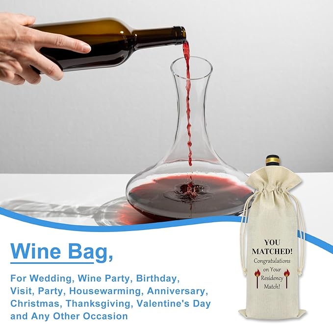 Medical School Gifts Match Day Gifts Wine Bags Graduation Gift for Doctors Nurses Gifts for Medical Graduates Residency National Doctors Day Gifts Christmas Thanksgiving Birthday Gifts Wine Bottle Bag