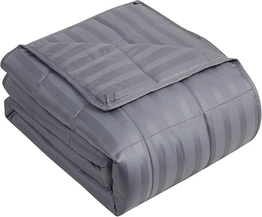 Weighted Blanket Kids, 7lbs Heavy Weighted Blanket 40"x60" Breathable Cooling Summer Blankets with Glass Beads for All-Season (Dark Grey)