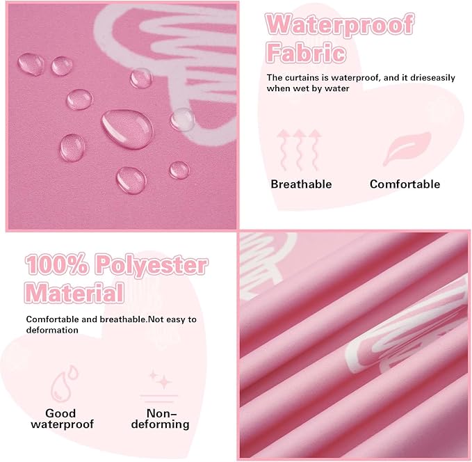 Love Canopy Bed Curtains - 4 Corner Post Bed Curtains Canopy King Bed Canopy Curtains for Children Girls Bedroom Decoration(Love, King)