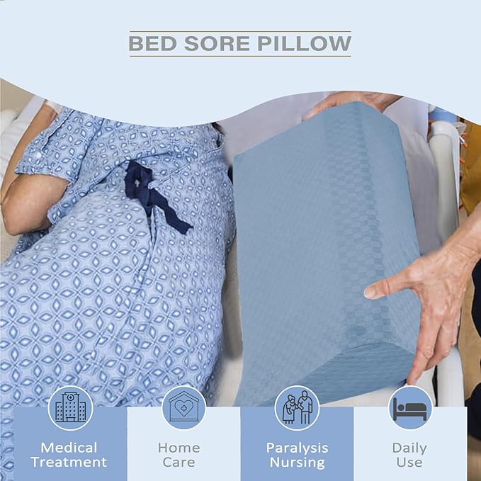 Body Wedge Pillow for Side Sleeping, Body Position Side Wedge Pillow, Back Positioning Elevation Pillow, Back Wedge Pillow for Side Sleepers, Wedge Pillows for After Surgery, Back Pain, Pregnancy