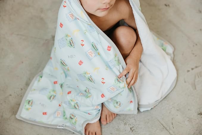 Copper Pearl Hooded Bath Towels Premium Knit/Terry Cloth Toddler Towels with Hood, Pockets, and Cool Designs - Great to Gift and Make Bath Time Fun - Big Kids Hooded Towel, Oscar The Grouch