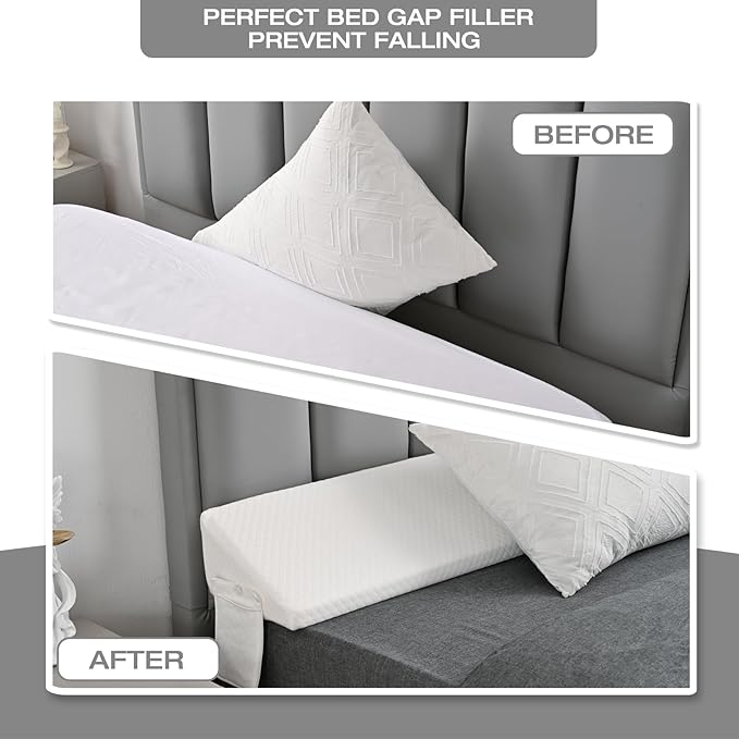 Headboard Wedge Pillow King Size Stop Bed Wedge Pillows for Headboard Mattress Gap Filler King Bed Pillow for Bedroom Accessories/Stuff/Essentials