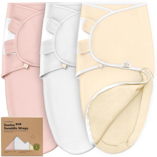 Baby Swaddle Sleep Sacks with Zipper - 3-Pack Newborn Swaddle Sack, Baby Swaddles Sleep Sack 0-3 Months, Wearable Blanket Baby, Baby Swaddle Blanket Wrap, Swaddle Sack, Easy Change Swaddle (Daffodil)