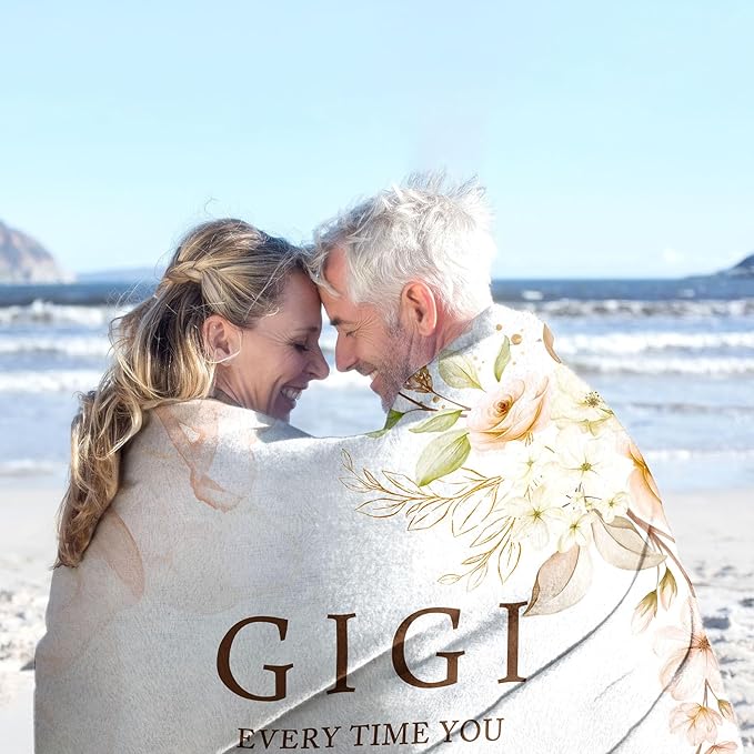 Gigi Gifts for Grandma, Gigi Gifts Throw Blanket 60" x 50", Gigi Gifts for Mothers Day, Gigi Birthday Gifts, Gifts for Gigi, Gigi Gifts from Grandchildren, Gigi Gift Ideas for Christmas