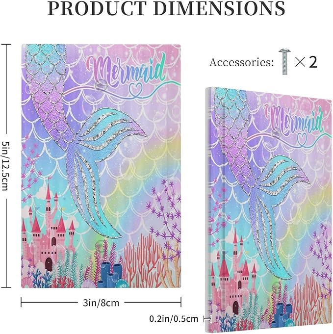 Silvery Glitter Cute Mermaid Tail Fantasy Castle 1 Gang Light Switch Covers No Device Wall Plate Decorative Blank Switchplate Electrical Faceplate for Kidroom Nursery Girlroom Bedroom Decor