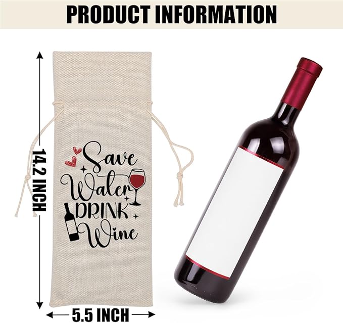 Funny Wine Quotes Wine Bag Wine Tasting Party Supplies for Wine Lovers Women Men Bride Groom Coworker Mom Christmas Birthday Wedding Bachelorrette Party Wine Bags